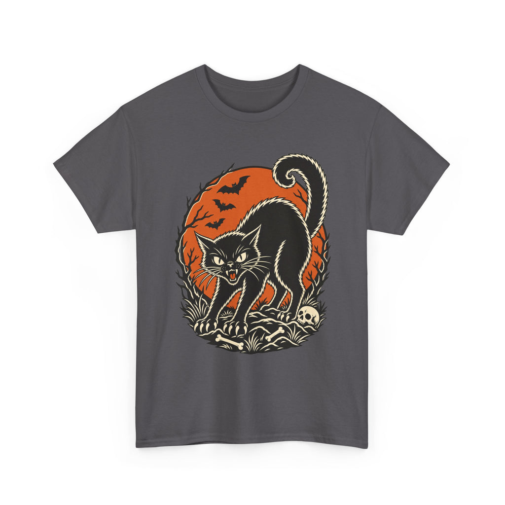 Halloween Black Cat Tee — Spooky Vintage Halloween T-Shirt