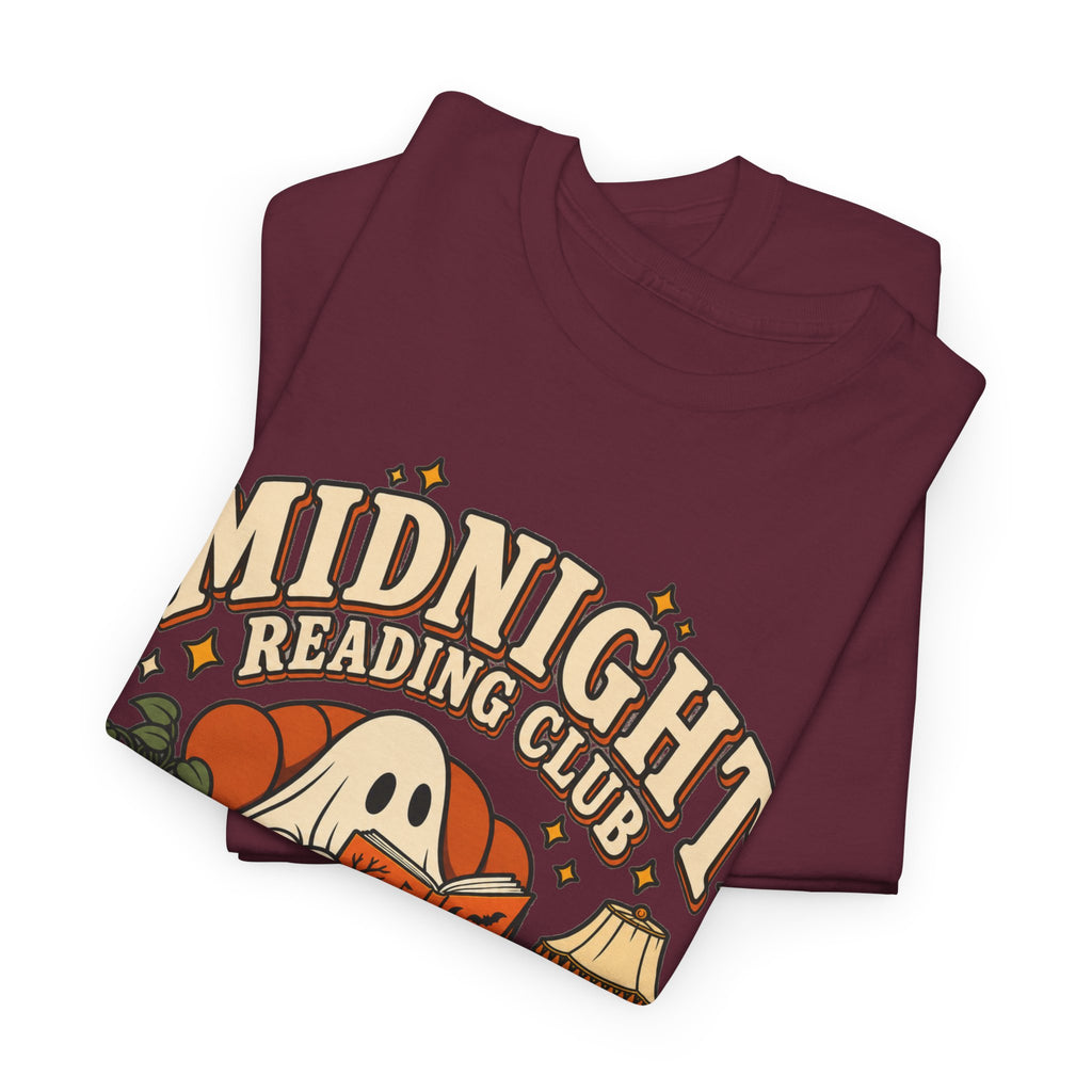 Midnight Reading Club T-Shirt — Halloween Ghost Book Lover Tee