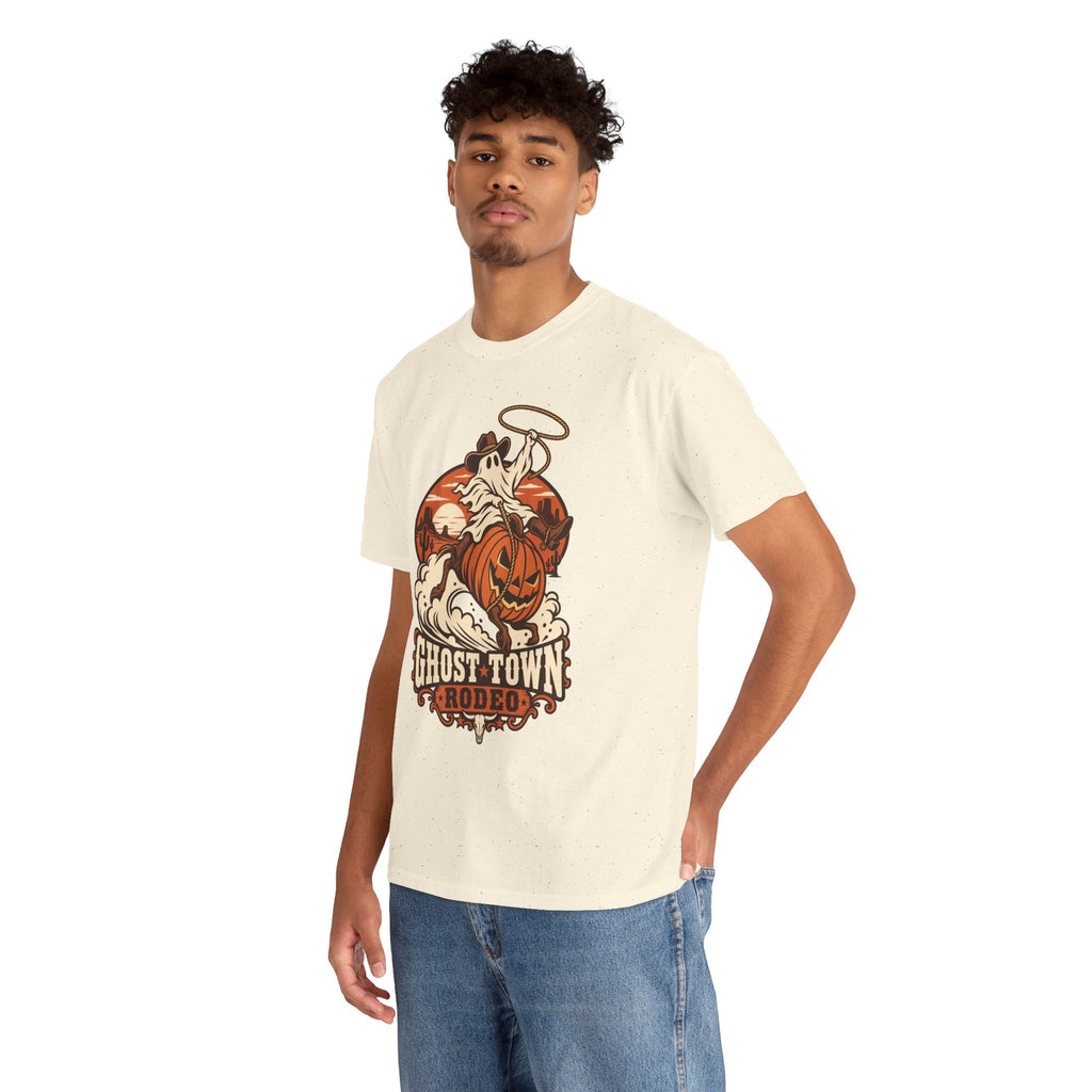 Ghost Town Rodeo T-Shirt — Halloween Pumpkin Ghost Western Graphic Tee