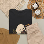 Halloween Ghost & Black Cat Tee — Cute Pumpkin Moon Halloween T-Shirt