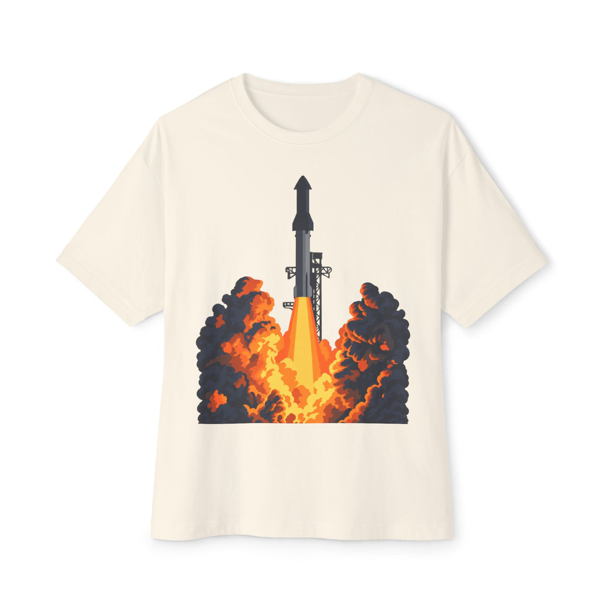 Rocket Launch — Oversized Graphic T-Shirt