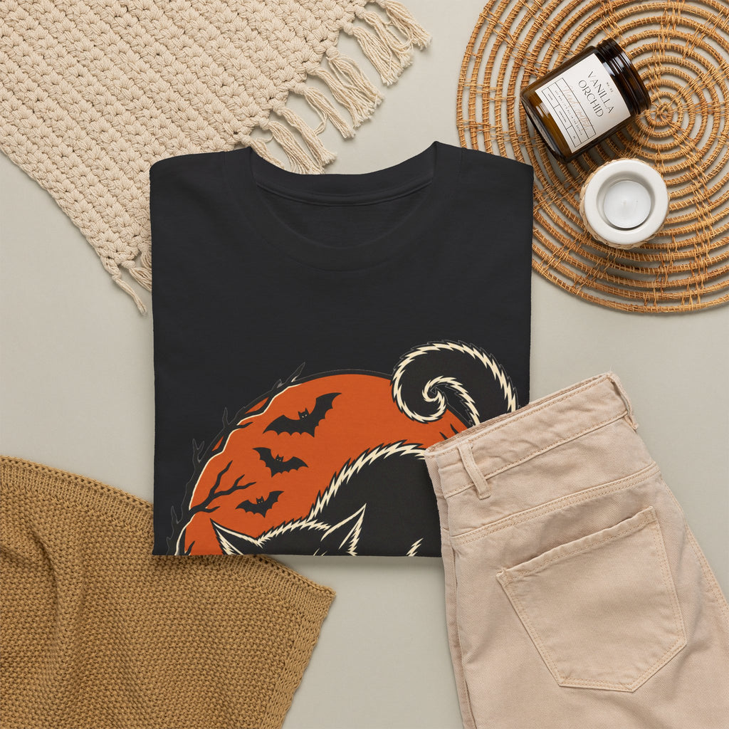 Halloween Black Cat Tee — Spooky Vintage Halloween T-Shirt