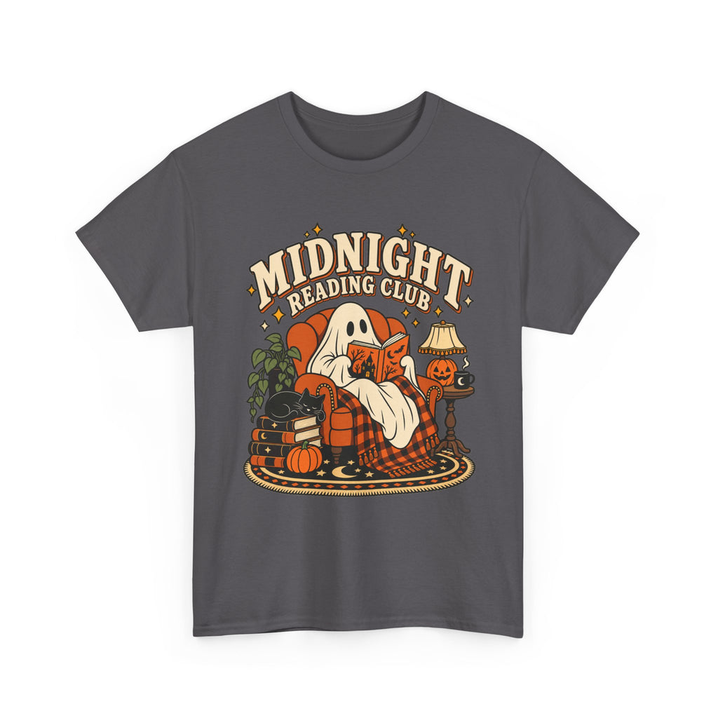 Midnight Reading Club T-Shirt — Halloween Ghost Book Lover Tee
