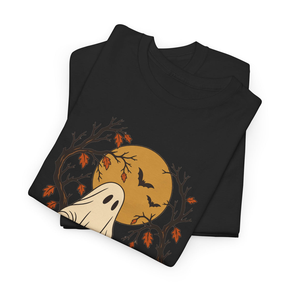 Halloween Ghost Lantern T-Shirt — Cute Vintage Pumpkin Moon Tee