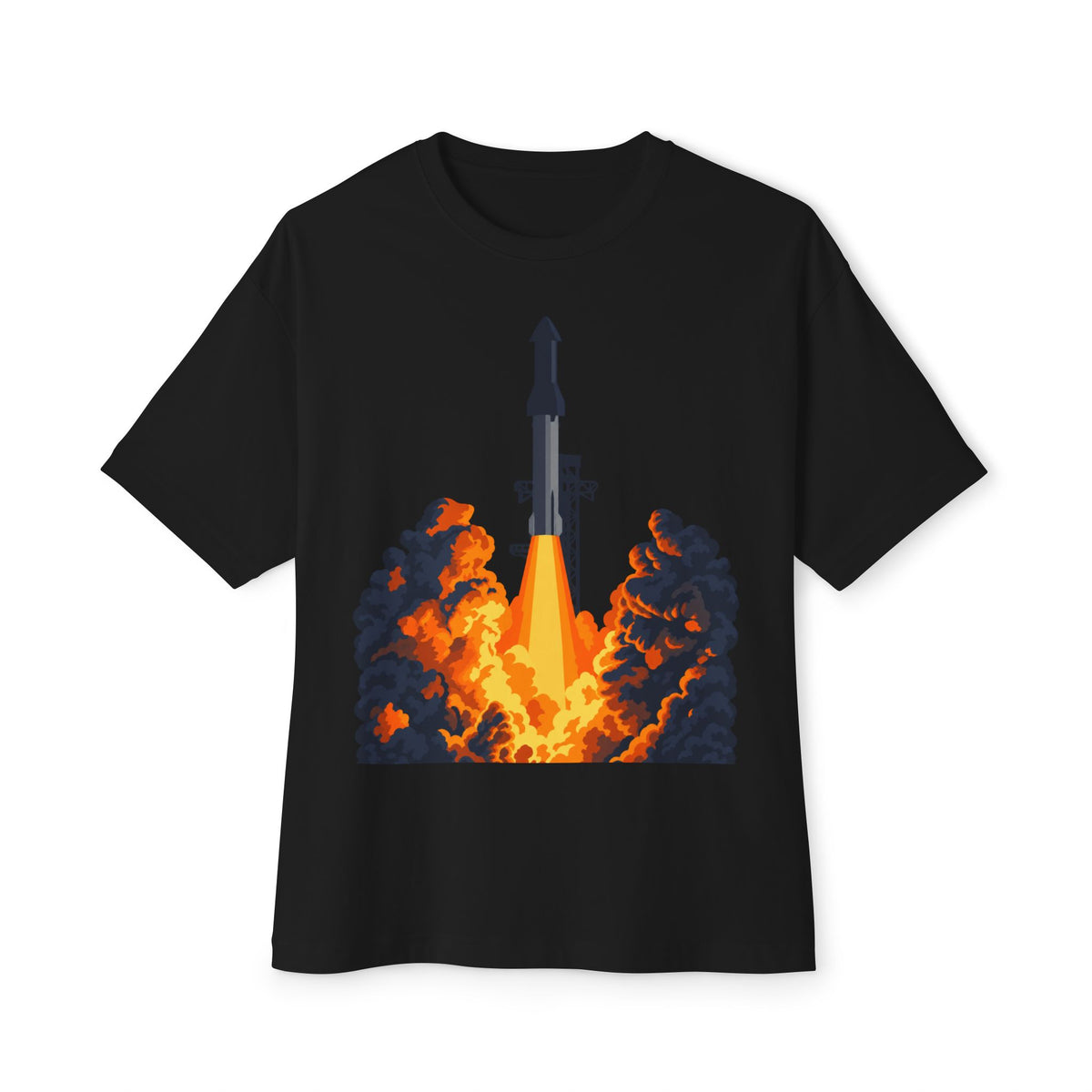 Rocket Launch — Oversized Graphic T-Shirt