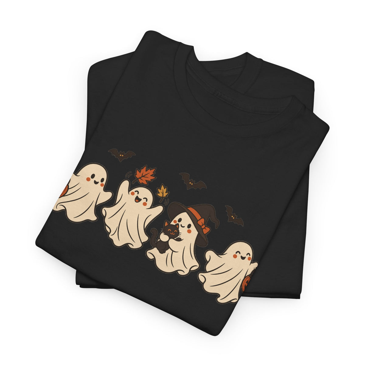 Halloween Ghosts Tee – Cute Trick-or-Treating Ghosts with Pumpkins
