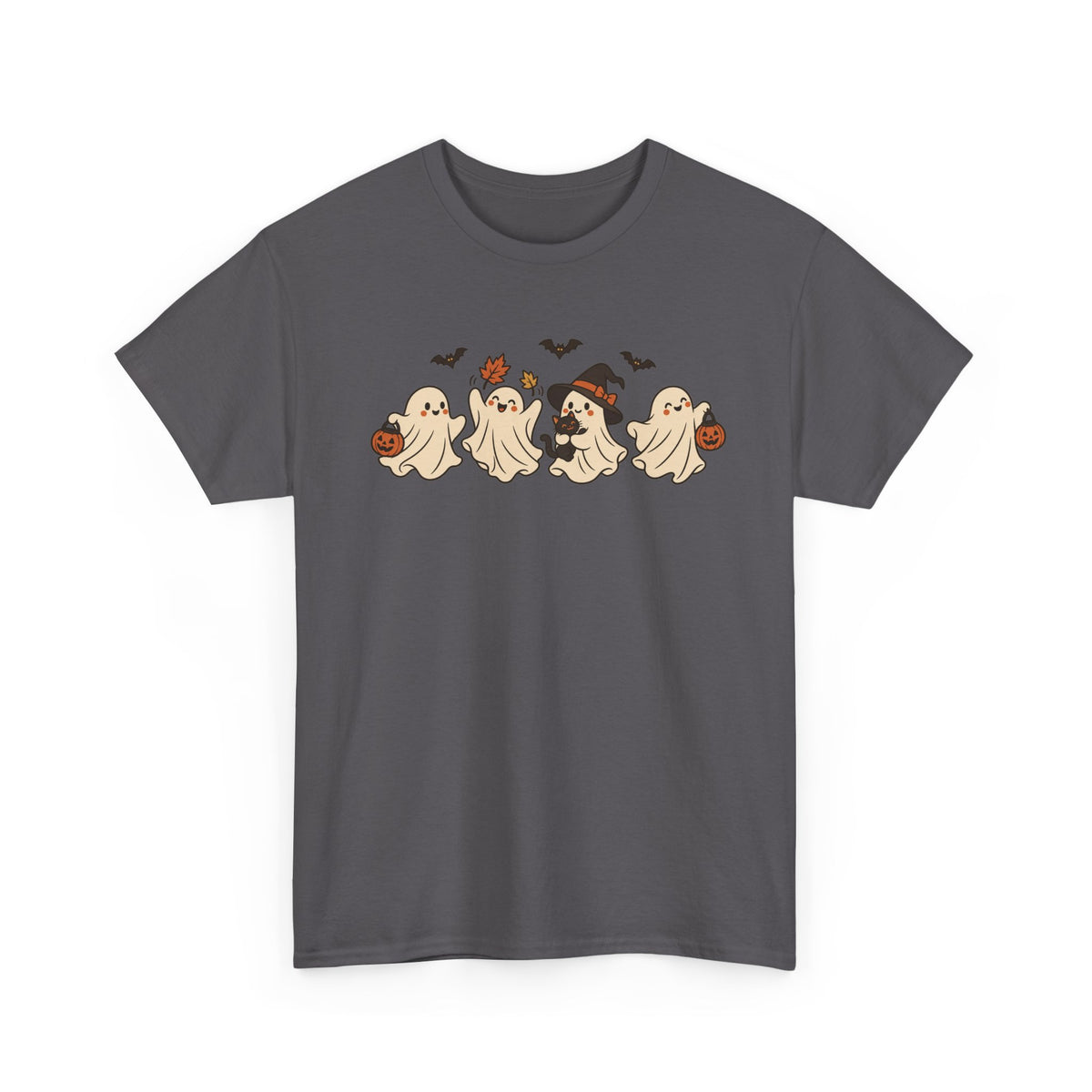 Halloween Ghosts Tee – Cute Trick-or-Treating Ghosts with Pumpkins