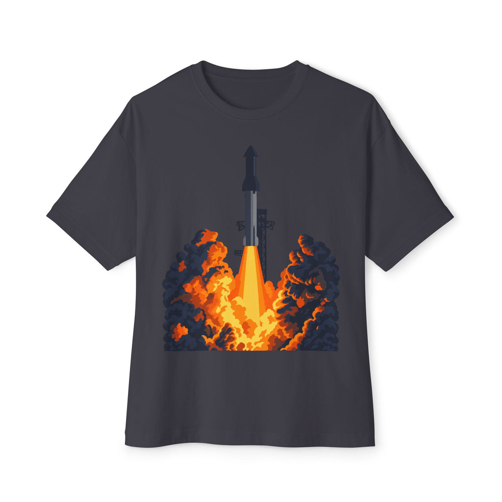 Rocket Launch — Oversized Graphic T-Shirt