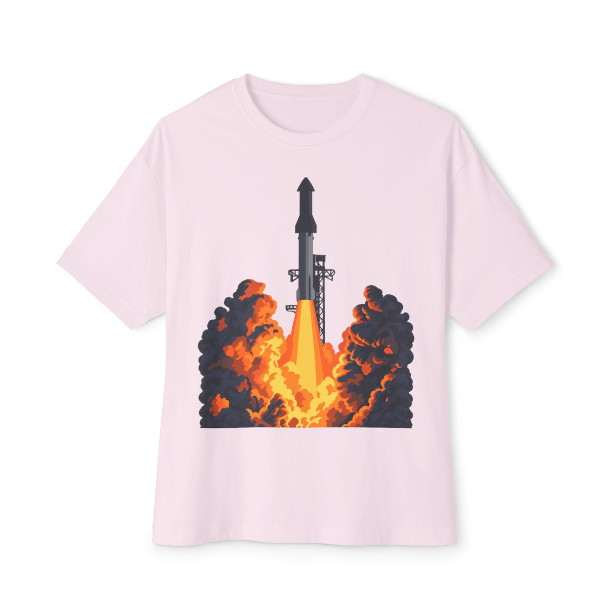 Rocket Launch — Oversized Graphic T-Shirt