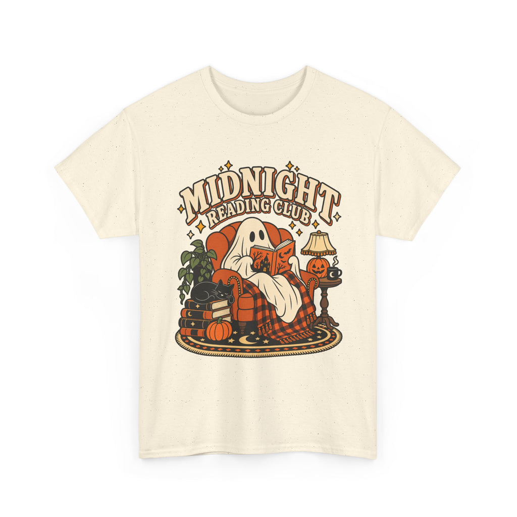 Midnight Reading Club T-Shirt — Halloween Ghost Book Lover Tee