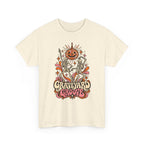 Graveyard Groove Tee — Retro Halloween Dancing Skeletons Pumpkin Design